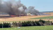 Silivri kırsalında alevler yükseliyor