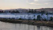 Cizre’de mangal keyfi nehri dumana boğdu