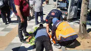 Tekirdağ Muratlı'da kaldırım kazası bir kişiyi hastanelik etti
