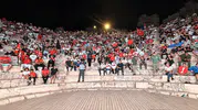 Kaşlılar milli maçı 2 bin yıllık antik tiyatroda izledi