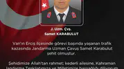 Van'da görev aracı kazası Bir askerimiz şehit oldu