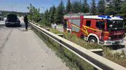 Elmadağ yolunda bir otomobil tamamen küle döndü