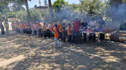 Manisa’da okul bahçesinde bayram sofrası kuruldu