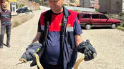 Yozgat'ta park halindeki otomobilin motoruna yılan girdi