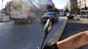 Eskişehir trafiğinde büyük ihmal kask kamerasında