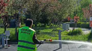 Bayburt parklarında kene mesaisi başladı