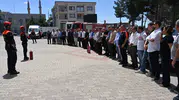 Derik'te kamu binaları için yangın alarmı verildi