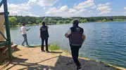 Pelitözü Göletinde balıkçı denetimi yapıldı