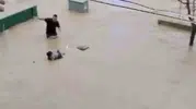 Kırşehir’de sel sularına kapılan yaşlı adamı çevredekiler kurtardı