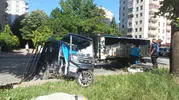 Kayseri Tuna Caddesi üzerinde otomobil ve elektrikli bisiklet kazası