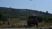 Urla Balıklıova’da orman yangını korkuttu