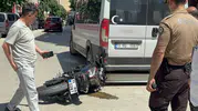 Bilecik'te motosikletli sürücü saniyelerle ölümden döndü