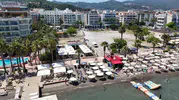 Marmaris sahillerinde ücretsiz şezlong dönemi yüzleri güldürdü
