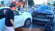 Ümraniye’de trafik kazası sonrası soğukkanlılık şaşırttı