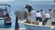 Bodrum denizlerinde 2 bin metrekarelik hayalet ağ temizliği yapıldı