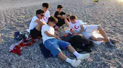 Antalya sahillerinde milli maç mesaisi