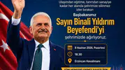 Binali Yıldırım bugün Erzincan’a gidiyor