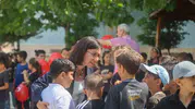 Uşak belediye yöneticileri okul sıralarında öğrencilerle buluştu