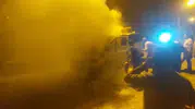 Köşk’te yanan aracı köylüler büyümeden söndürdü