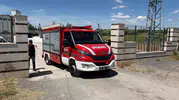 Gölbaşı’ndaki alçı fabrikasında yangın paniği kısa sürdü