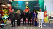 Bakan Güler ve komuta kademesi Kamerun resepsiyonunda buluştu