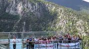 Kastamonulu öğrenciler kanyonun zirvesinde adrenalin dolu bir gün yaşadı