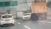 Kuzey Marmara Otoyolu’nda tır dehşeti kameraya yansıdı