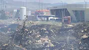 Manisa Alaşehir’de ot yangını doğal gaz tankına dayandı