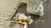 Bolvadin sokaklarında çöpler konteyner dışına atılıyor