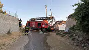 Eskişehir'de yangın dönüşü kaza 3 itfaiyeci hastanelik oldu
