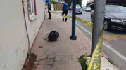 Trabzon sahil yolunda unutulan çanta trafiği durdurdu
