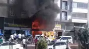Kovancılar’da dükkan yangını paniği
