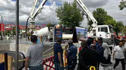Kayseri Cumhuriyet Meydanı’nda beton mikseri kazası yaşandı