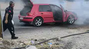 Adıyaman'da seyir halindeki otomobil bir anda tutuştu