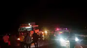 Niğde yolunda gece yarısı kaza Kamyonet alev topuna döndü