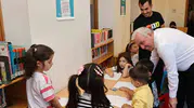 Nilüferli minikler okula kütüphanede hazırlanıyor