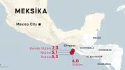 Meksika kıyılarında korkutan iki deprem