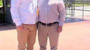 Altay Başkanı Sinan Kanlı Ahmet Nur Çebi ile masada