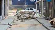 Bilecik'te 15 metrelik kaldırım esnafın işini durdurdu