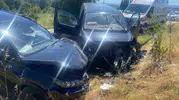 Bilecik'te trafik kazası iki sürücüyü hastanelik etti