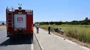 Aydın’da acil yolculuk hastane yolunda kazayla bitti