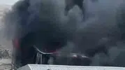 Etimesgut şantiyesinde korkutan yangın