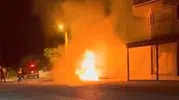 Dalaman'da elektrikli araç yangını korkuttu