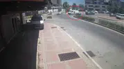 Manavgat'ta motosiklet kazası kamerada