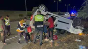 Samsun yolunda gece yarısı kaza 5 kişi yaralandı