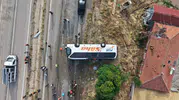 Kırıkkale'de devrilen yolcu otobüsü Kayseri'ye acı haber getirdi