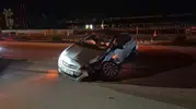 Eskişehir’de alkollü sürücü direksiyon hakimiyetini kaybedip tabelayı devirdi