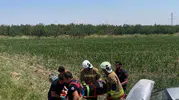 Kırıkhan yolunda kontrolden çıkan otomobil tarlaya daldı