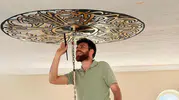 Sivaslı imam köy camisini sanat galerisine çevirdi
