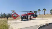 Şırnak’ta devrilen otomobilde ağır yaralanan kişi helikopterle taşındı